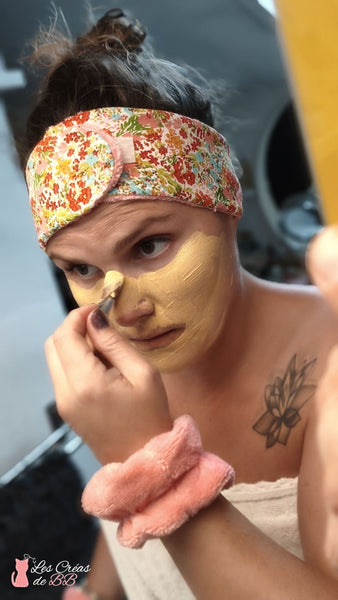 Bandeau de soin visage 🌸 – Douceur florale et confort naturel 🌿