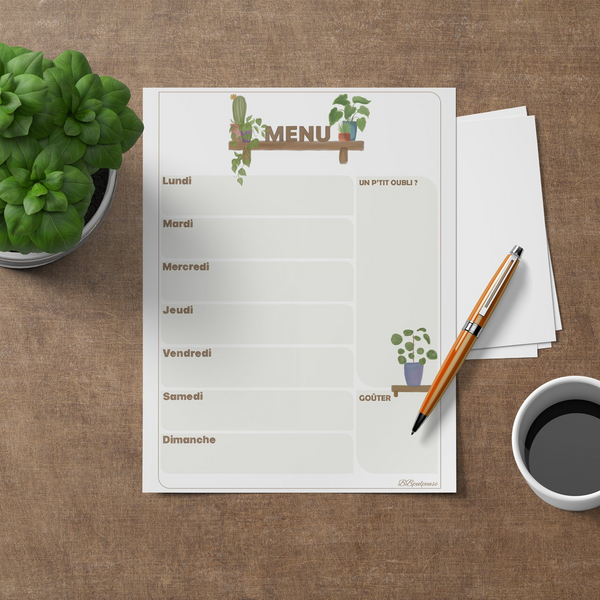 Planning Hebdomadaire - VERSION PAPIER