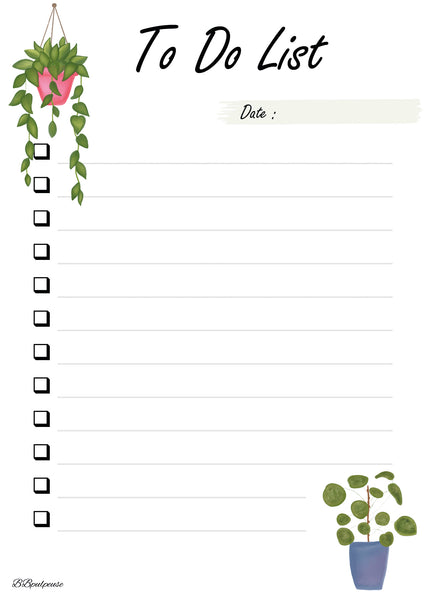 BBToDoList - To Do List - Format papier