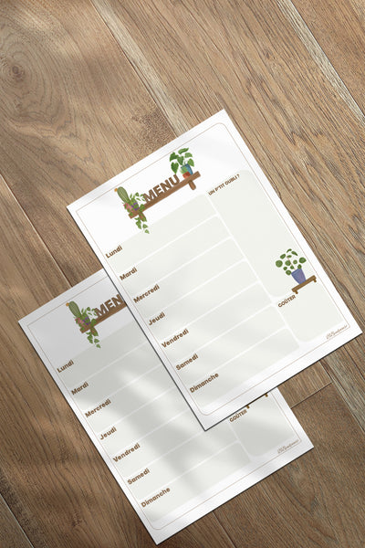 Planning Hebdomadaire - VERSION PAPIER