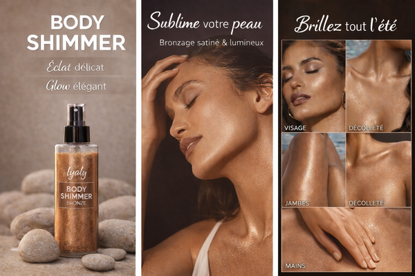 BIEN-ÊTRE - SOLAIRE IYALY LS009 - Body Shimmer Bronze – Spray pailleté illuminateur corps & décolleté (200 ml)