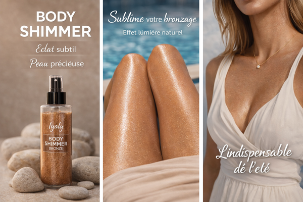 BIEN-ÊTRE - SOLAIRE IYALY LS009 - Body Shimmer Bronze – Spray pailleté illuminateur corps & décolleté (200 ml)