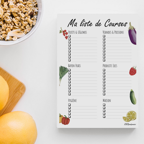 Liste de Courses - Bloc-Notes