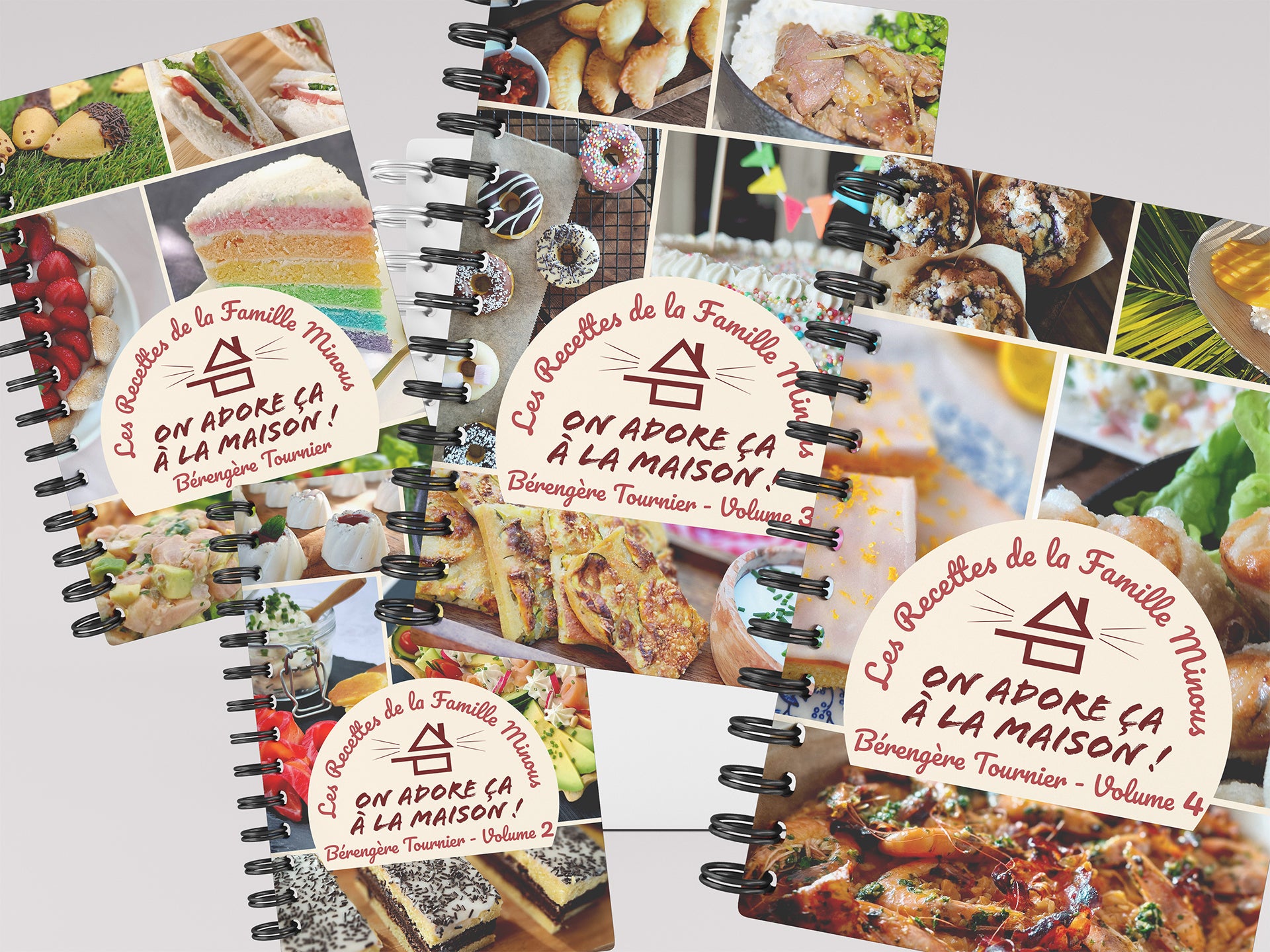 PACK ULTIMATE - COOKBOOKS - Volumes 1 + 2 + 3 + 4 - Les Recettes de la Famille Minous "On adore ça à la Maison"