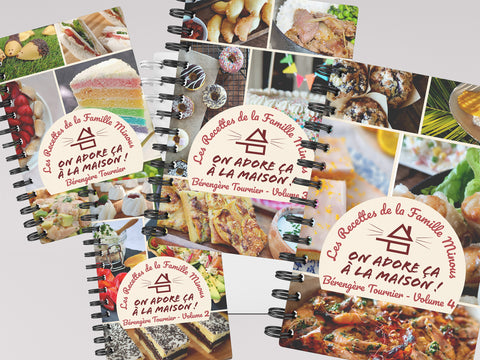 PACK ULTIMATE - COOKBOOKS - Volumes 1 + 2 + 3 + 4 - Les Recettes de la Famille Minous "On adore ça à la Maison"
