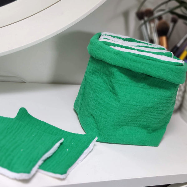 Panier seul ou Panier + Cotons démaquillants lavables : révolutionnez votre routine beauté !