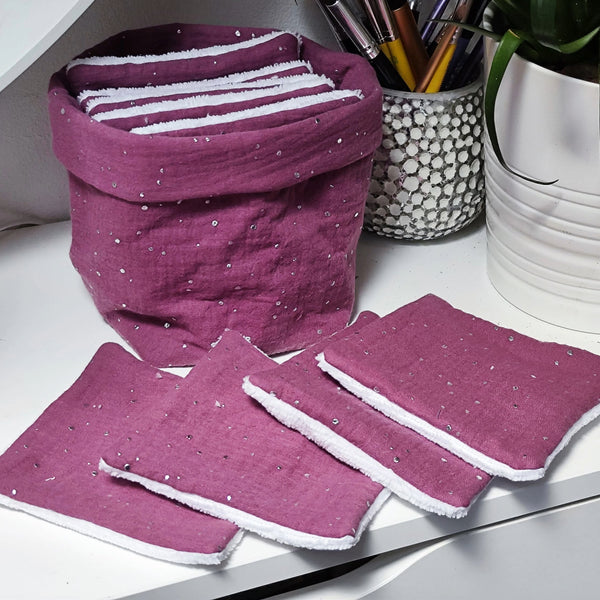 Panier seul ou Panier + Cotons démaquillants lavables : révolutionnez votre routine beauté !
