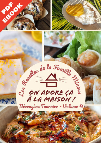 Cookbook Volume 4 - FORMAT EBOOK PDF - Les Recettes de la Famille Minous "On adore ça à la Maison"